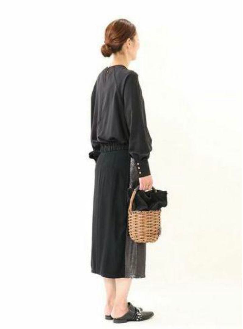 ebagos エバゴス　カゴバッグ　ブライドルマグ　黒