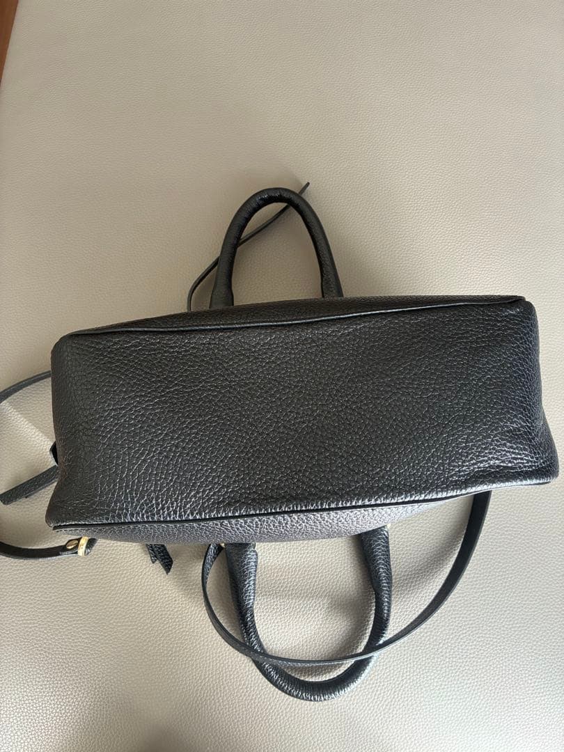 maxmara 牛革 ハンドバッグ ショルダー 黒 マックスマーラ ボストン