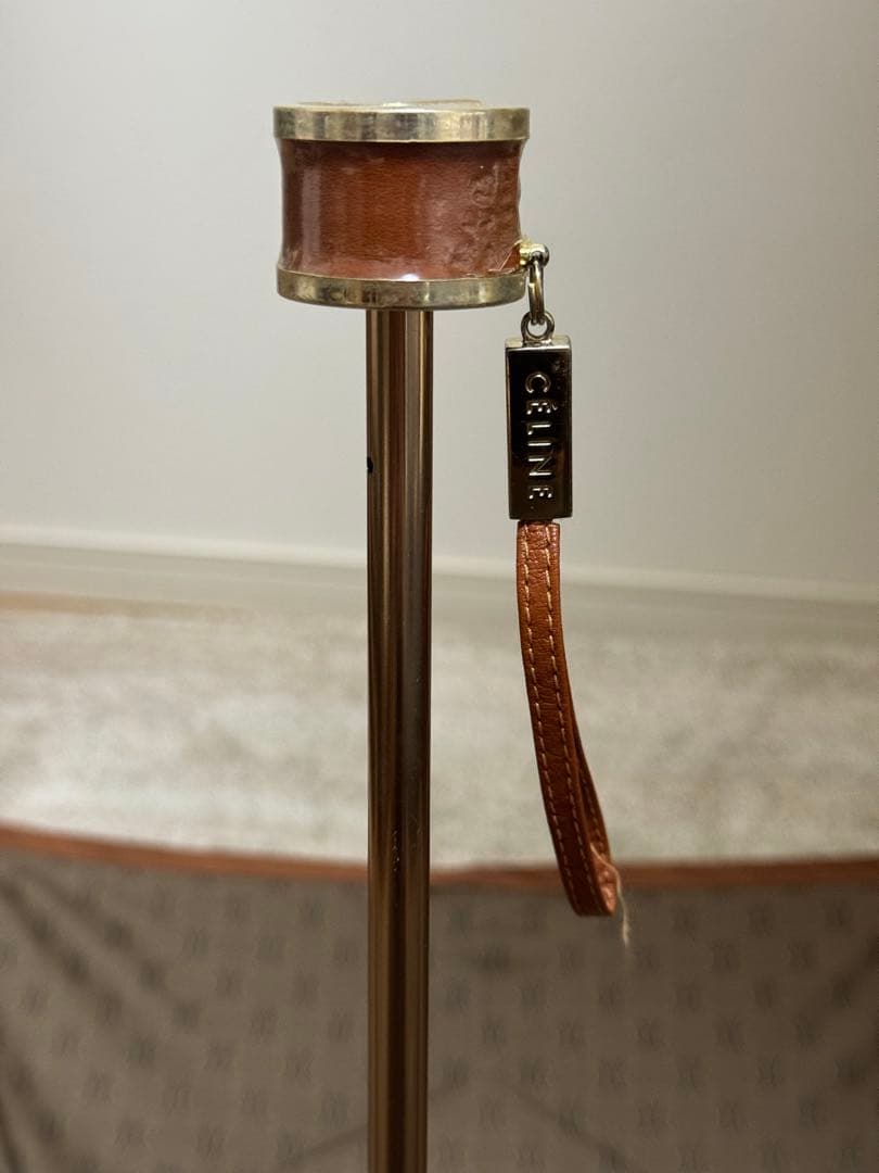 美品 CELINE セリーヌ マカダム柄 折り畳み雨傘