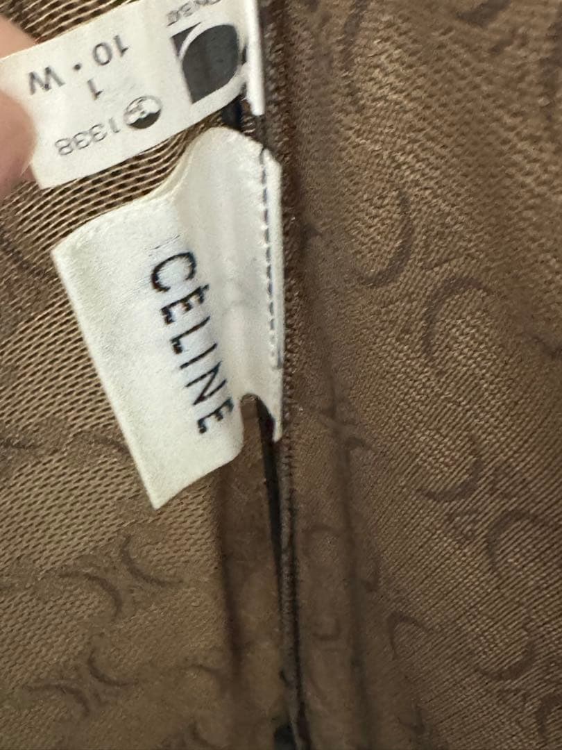 美品 CELINE セリーヌ マカダム柄 折り畳み雨傘