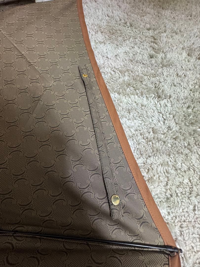 美品 CELINE セリーヌ マカダム柄 折り畳み雨傘