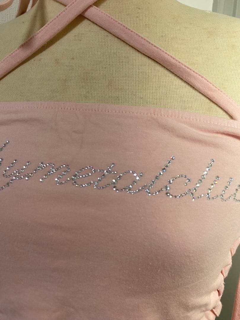 babylclub string top トップス ピンク