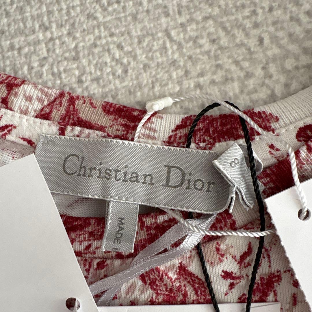 Christian Dior ボルドー動物柄長袖Tシャツ 8A