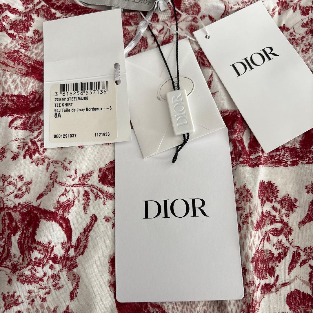Christian Dior ボルドー動物柄長袖Tシャツ 8A
