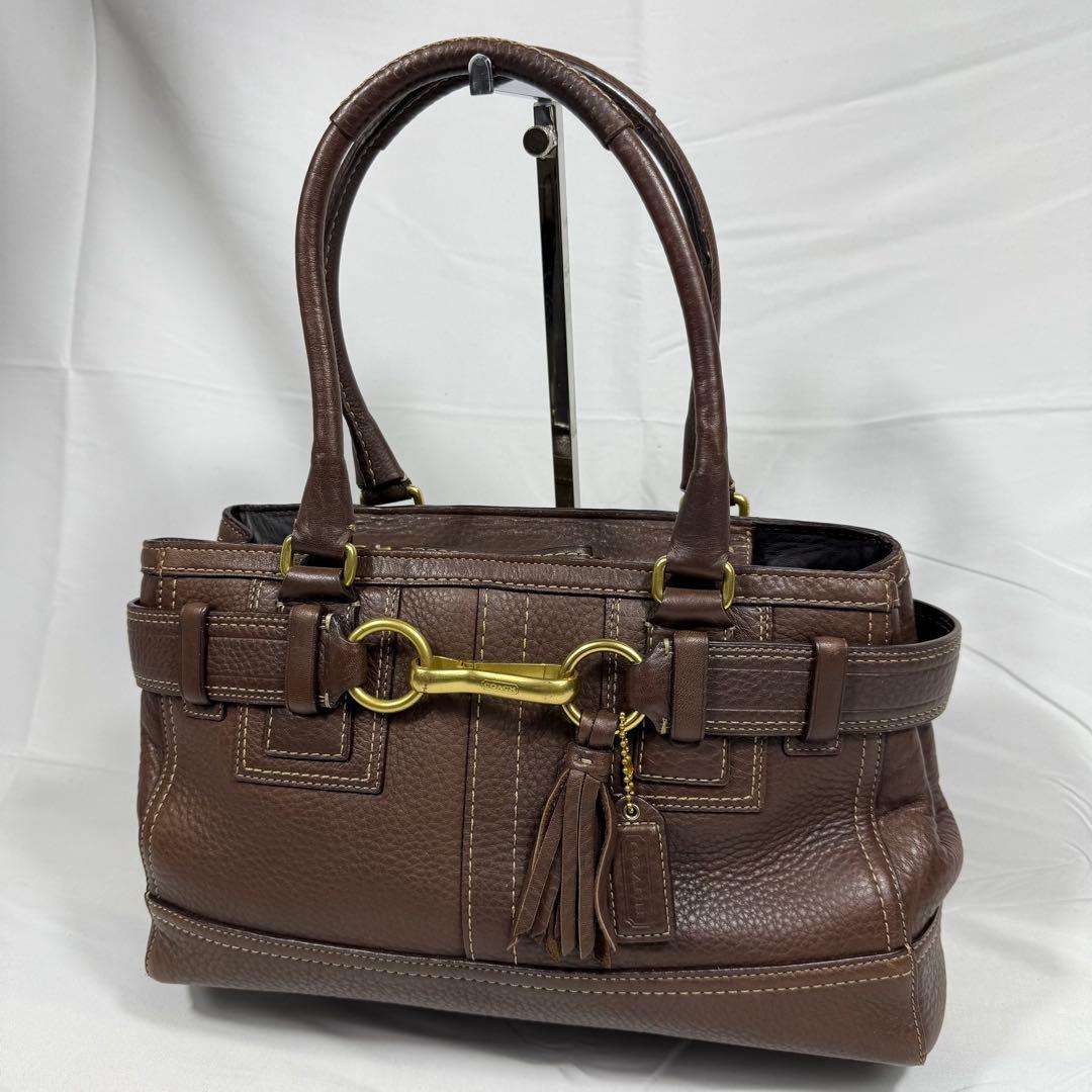 【美品】コーチ トートバッグ ブラウン レザー F10212 本革