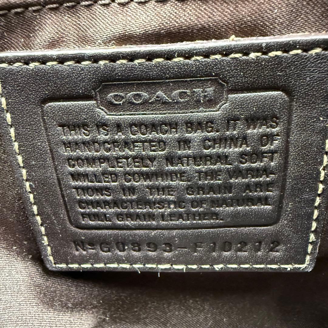 【美品】コーチ トートバッグ ブラウン レザー F10212 本革