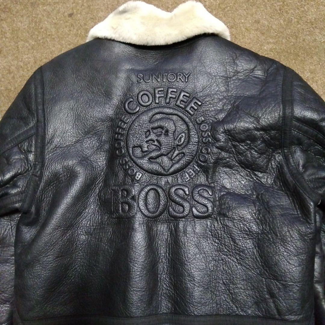 Sサイズ 非売品 SUNTORY BOSS ボス B-3 牛革 美品