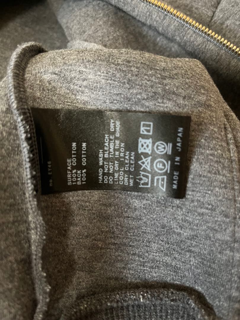 ドゥーズィエムクラス　オーバーサイズジップフーディ