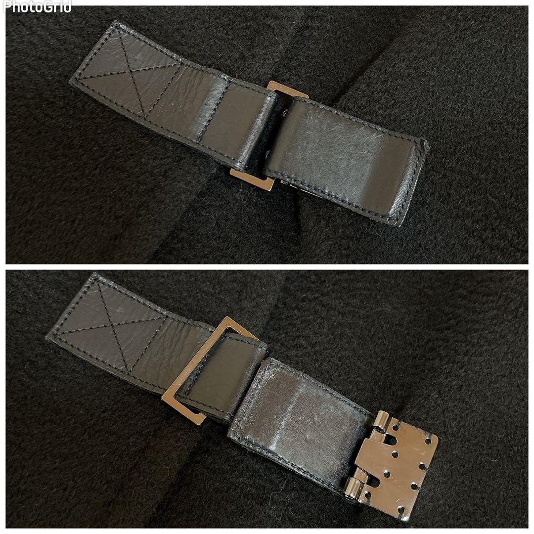 美品☆マックスマーラ 女優襟コート キャメル100% 白タグ ダークネイビー