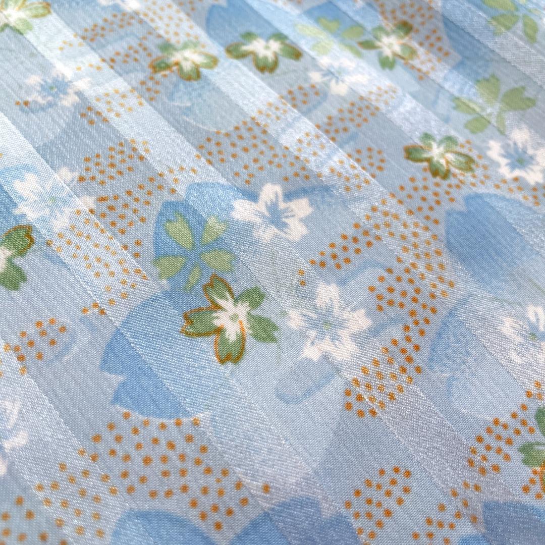 美容ランジェリー 替え袖 セット 装道 Lサイズ 桜柄 水色 着物 A-2332