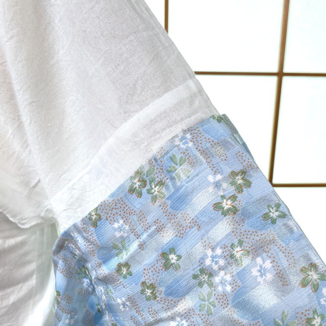 美容ランジェリー 替え袖 セット 装道 Lサイズ 桜柄 水色 着物 A-2332