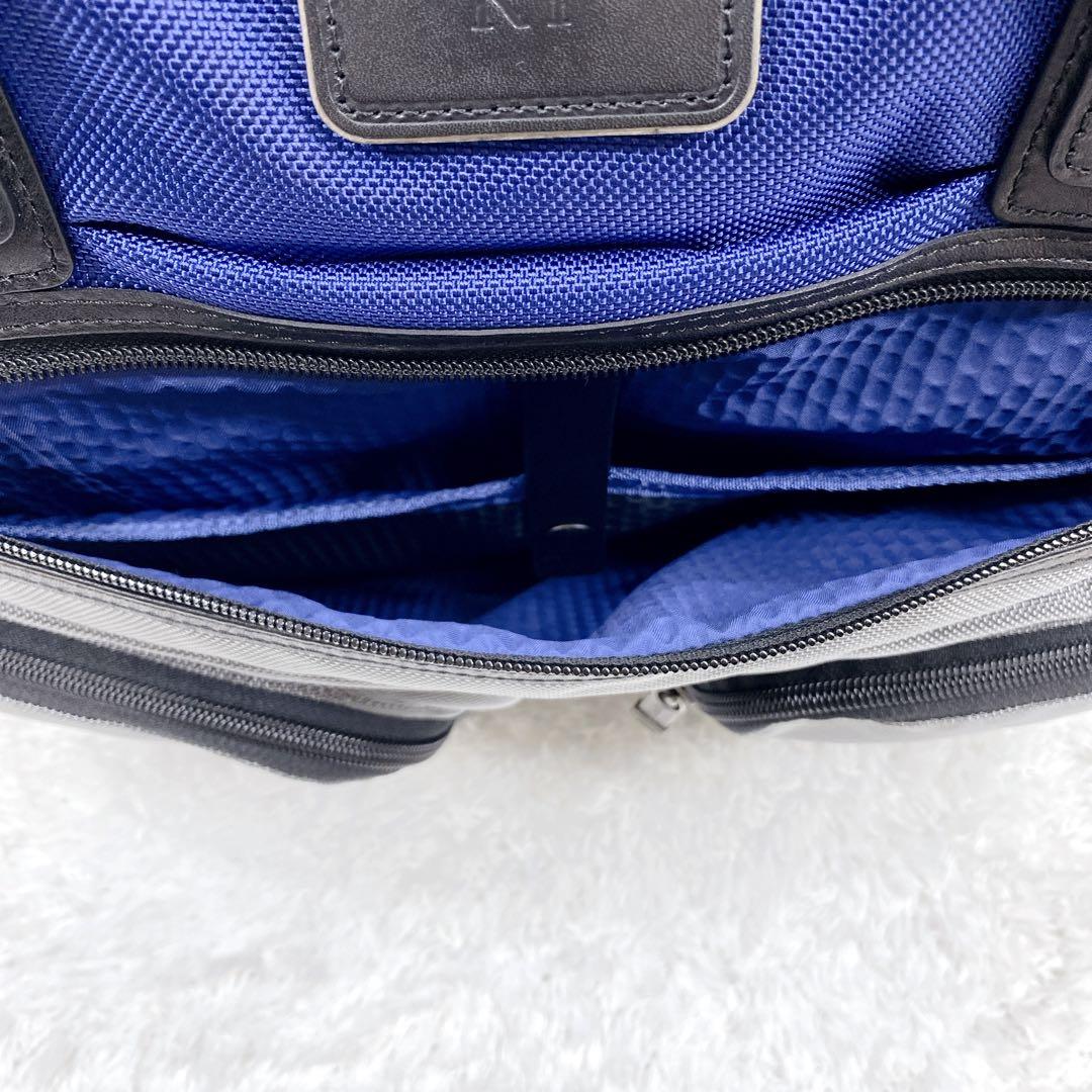 極美品 TUMI 2way ボストンバッグ ブルー グレー 稀少カラー 大容量