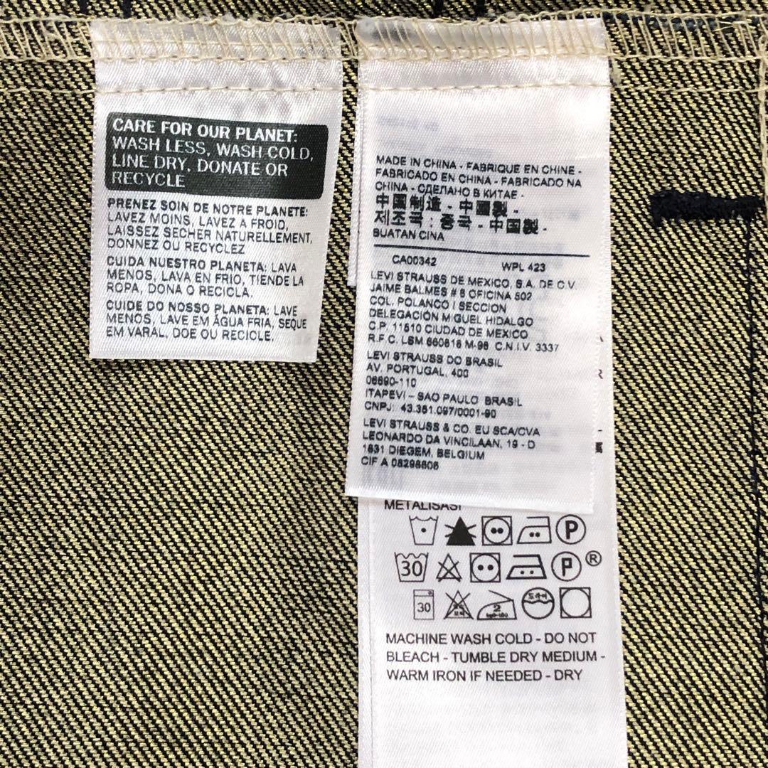 未使用【Levi's リーバイス】 デニムジャケット／金糸・金ボタン仕様 S