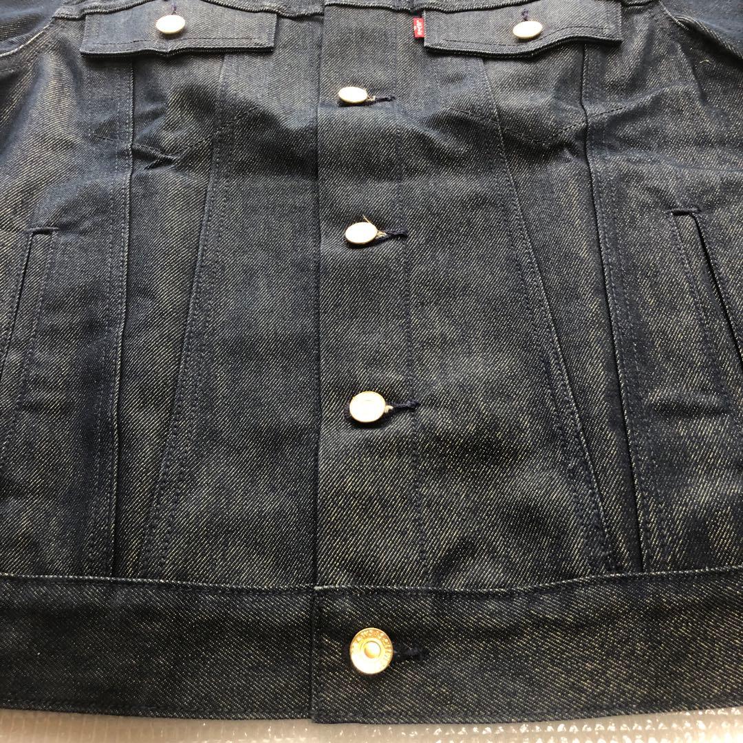 未使用【Levi's リーバイス】 デニムジャケット／金糸・金ボタン仕様 S