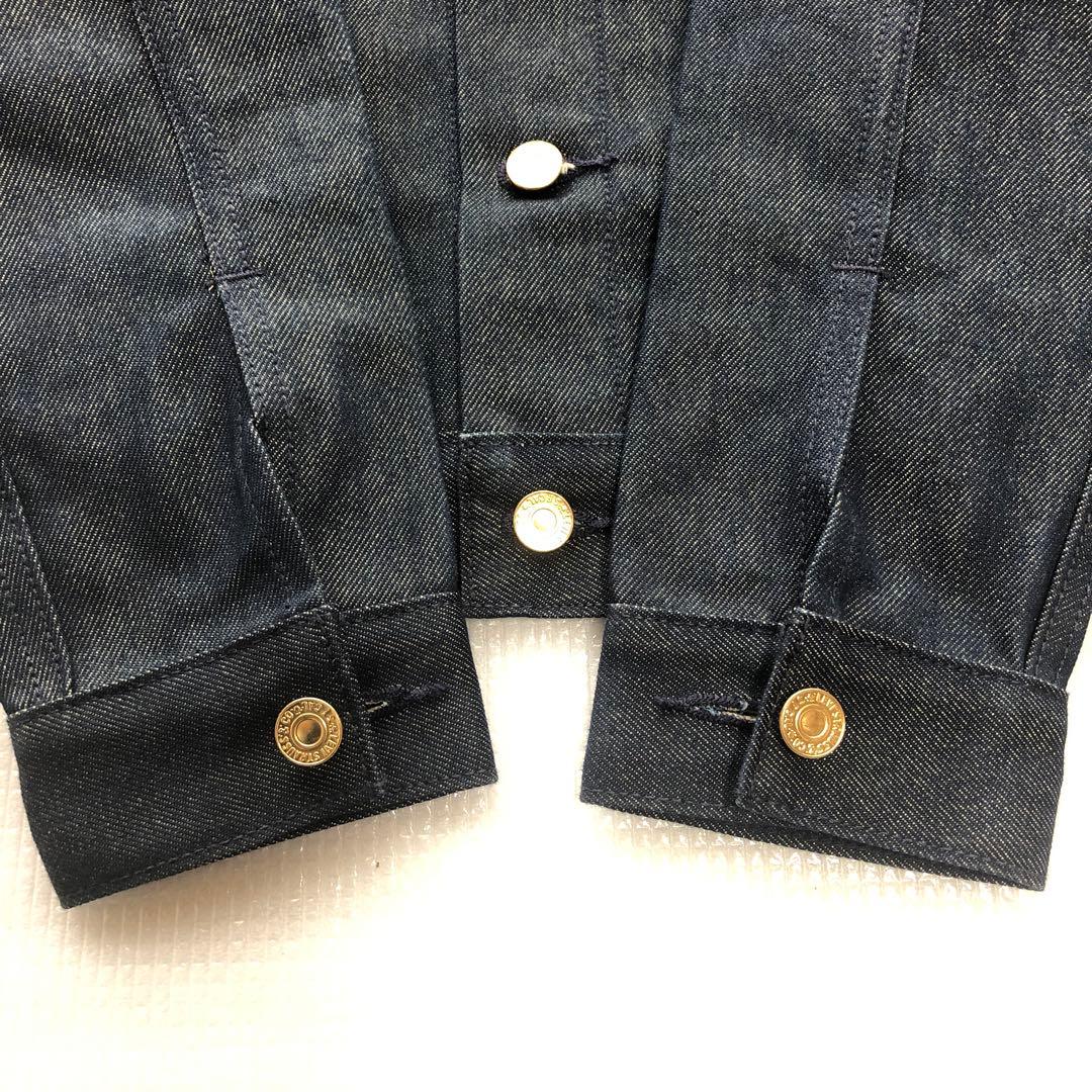 未使用【Levi's リーバイス】 デニムジャケット／金糸・金ボタン仕様 S