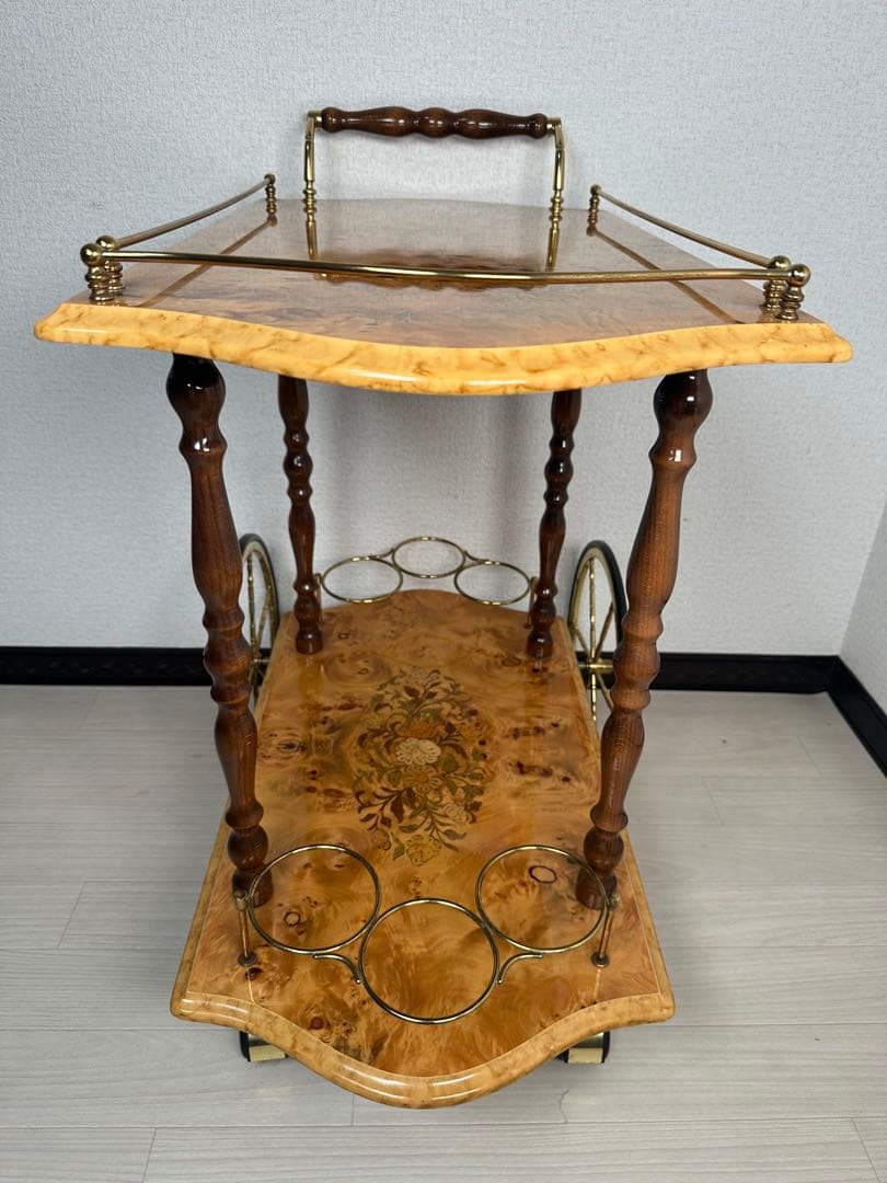 キッチンワゴン イタリア製 象嵌 高級 ※i1※