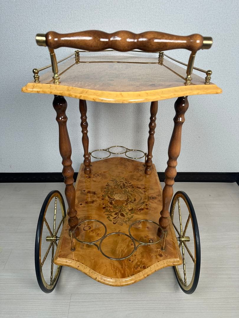 キッチンワゴン イタリア製 象嵌 高級 ※i1※