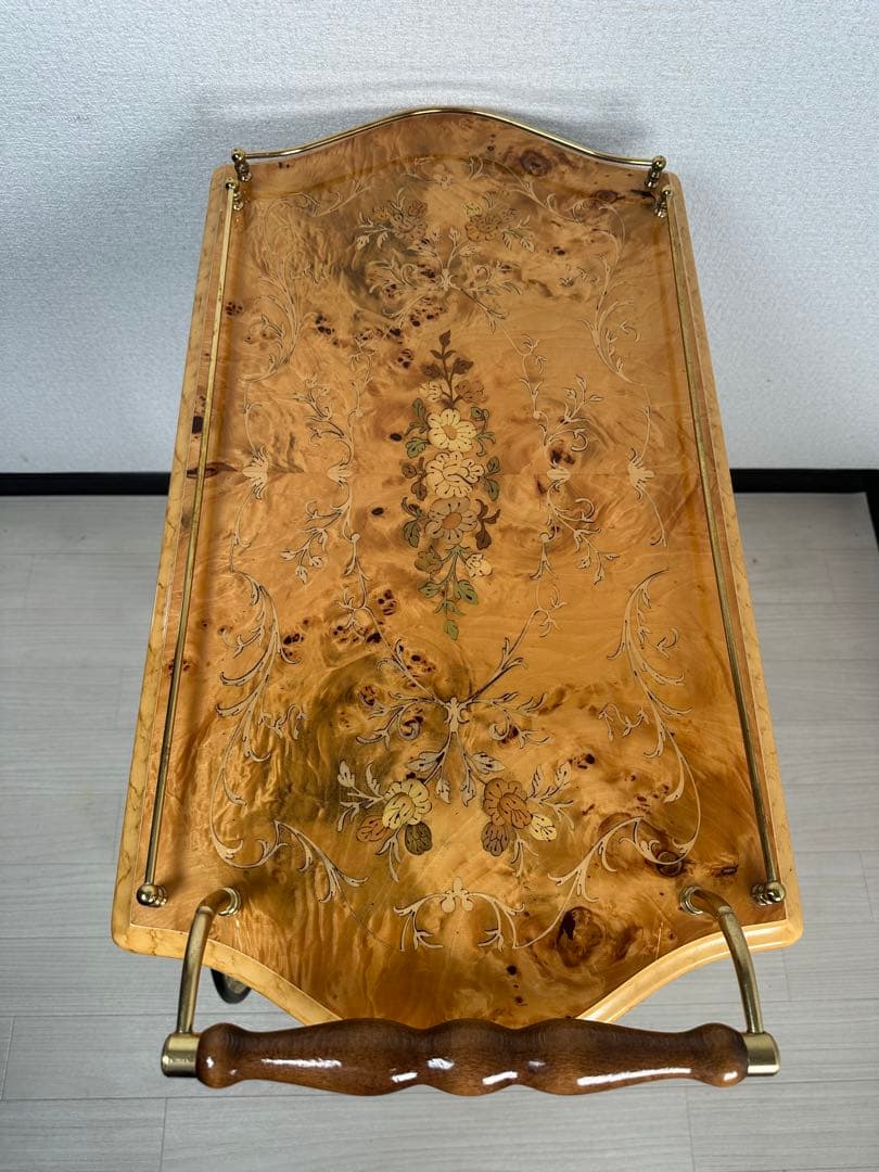 キッチンワゴン イタリア製 象嵌 高級 ※i1※