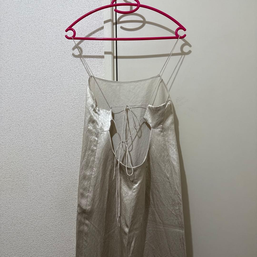 plage Back ribbon open キャミワンピース