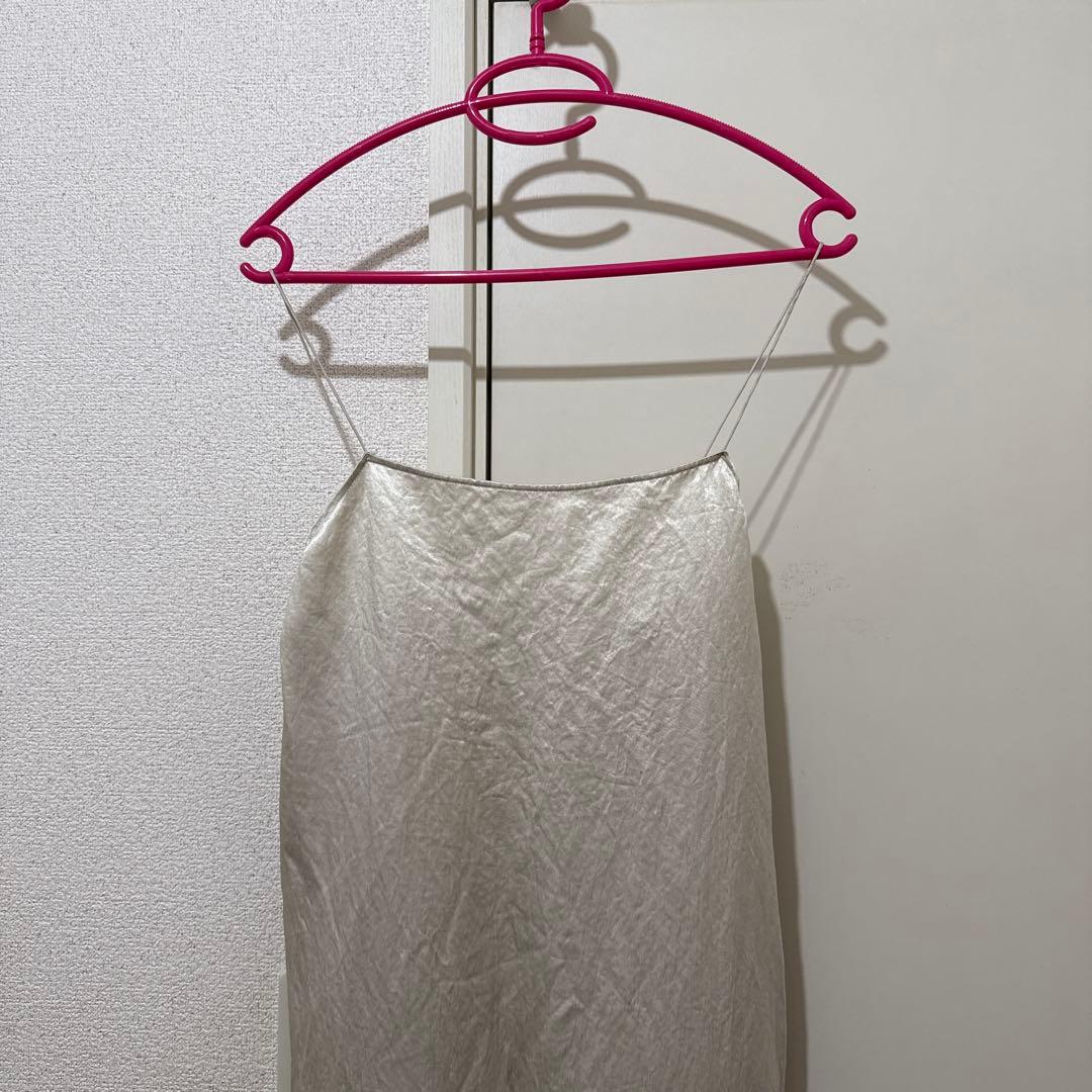 plage Back ribbon open キャミワンピース