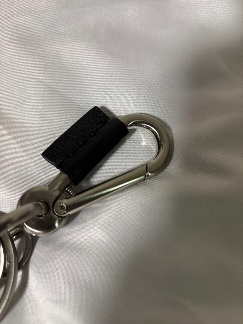 エンダースキーマ 革 キーリング カラビナ　ブラック