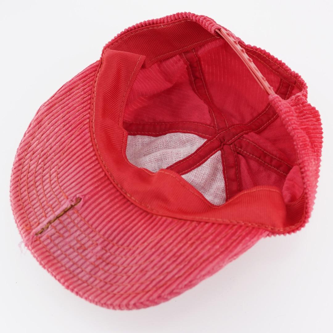 バドワイザー 帽子 キャップ 古着 90s コーデュロイ 刺繍 赤 18408