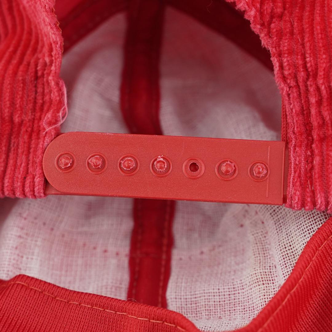 バドワイザー 帽子 キャップ 古着 90s コーデュロイ 刺繍 赤 18408