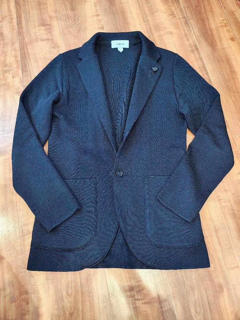 LARDINI ラルディーニ ネイビー ニットジャケット