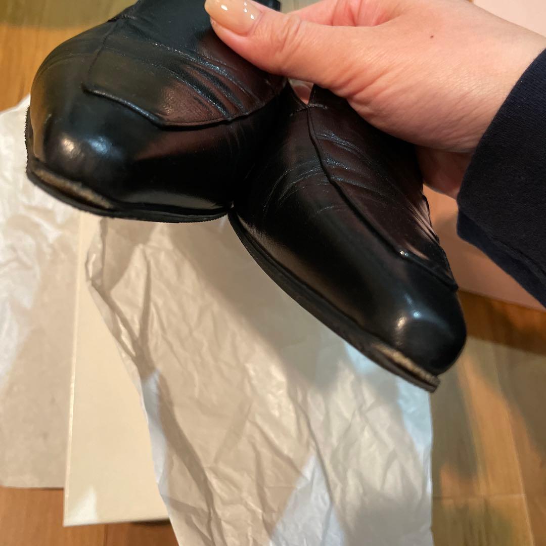 cocoNEBULONI E ブラック ポインテッドトゥ フラットシューズ