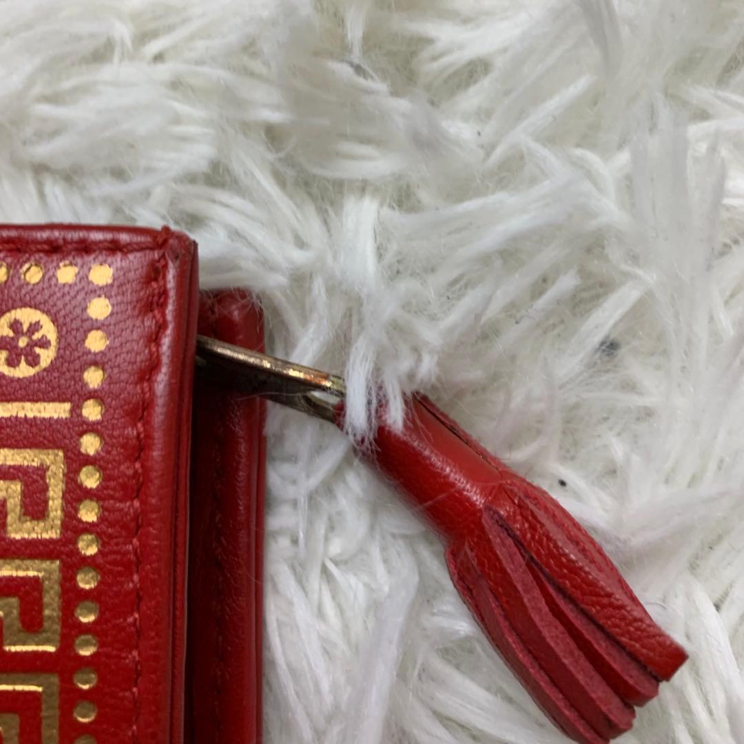 超希少！　エトロ　レザー　本型　クラッチバッグ　赤　ゴールド