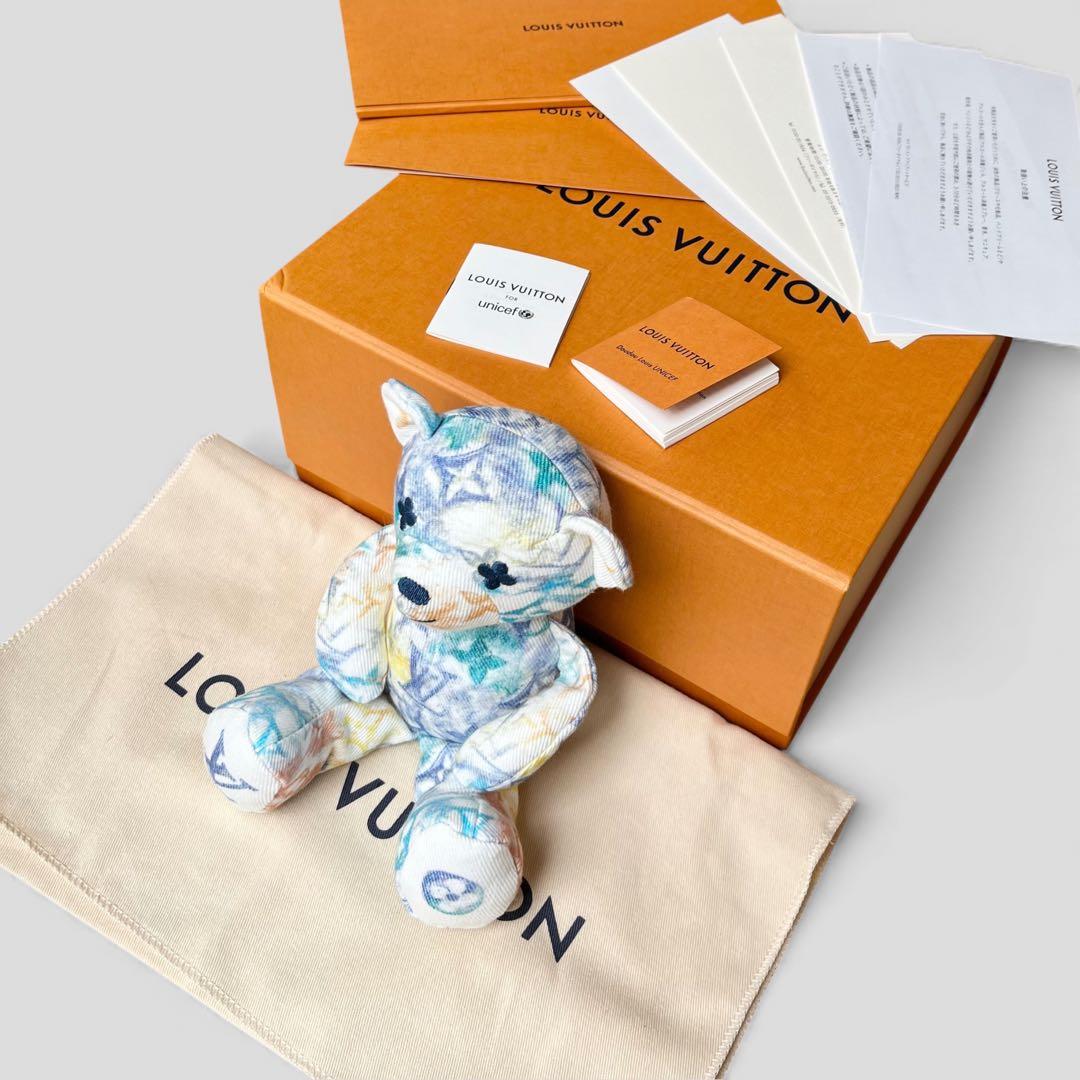 未使用品 ルイヴィトン ドゥドゥ ルイ テディベア モノグラム フラワー 人形