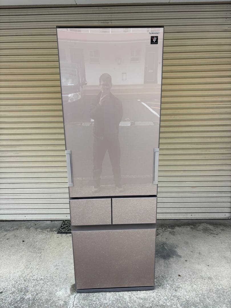 シャープ 冷蔵庫 SJ-GT42C-T 415L・2017年製 ガラスドア