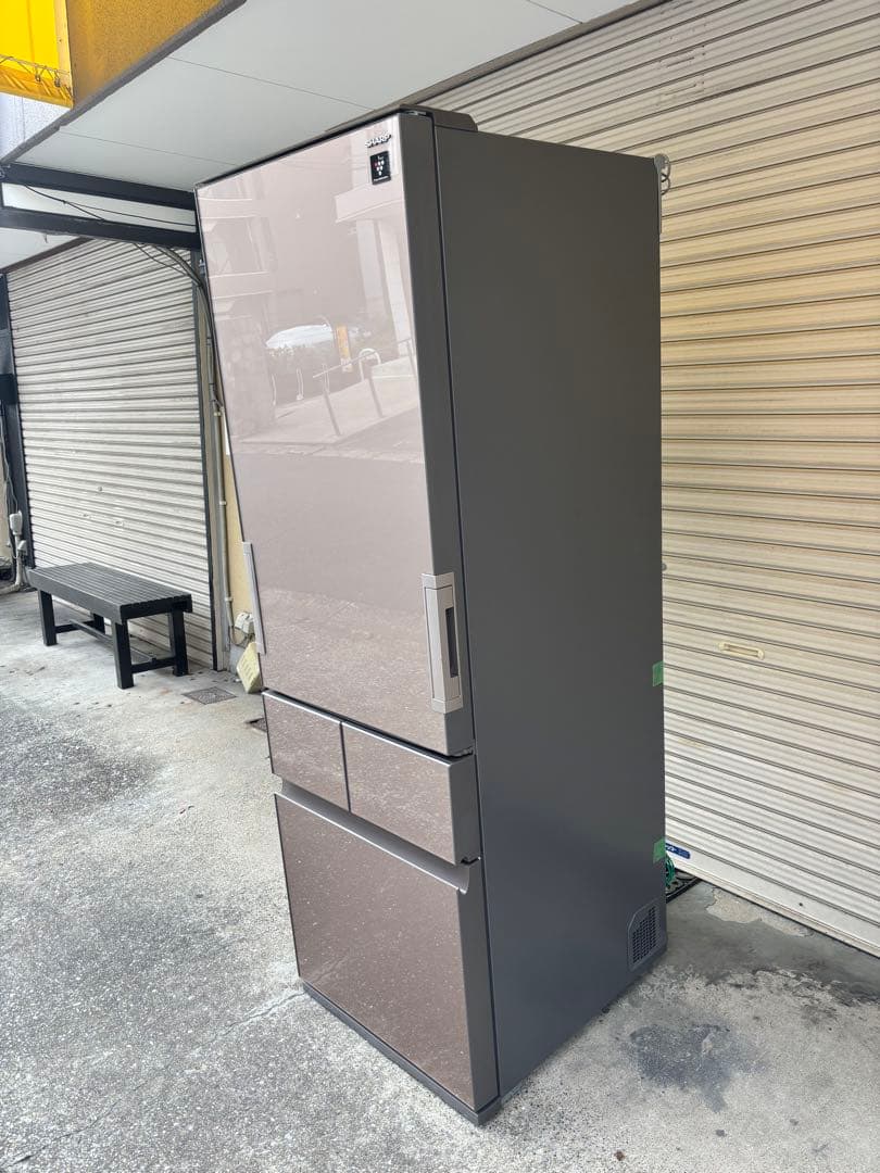 シャープ 冷蔵庫 SJ-GT42C-T 415L・2017年製 ガラスドア