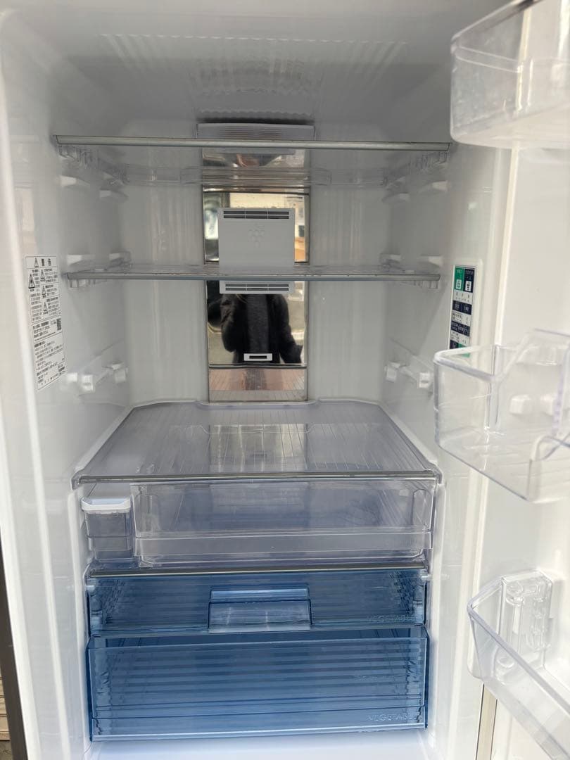 シャープ 冷蔵庫 SJ-GT42C-T 415L・2017年製 ガラスドア