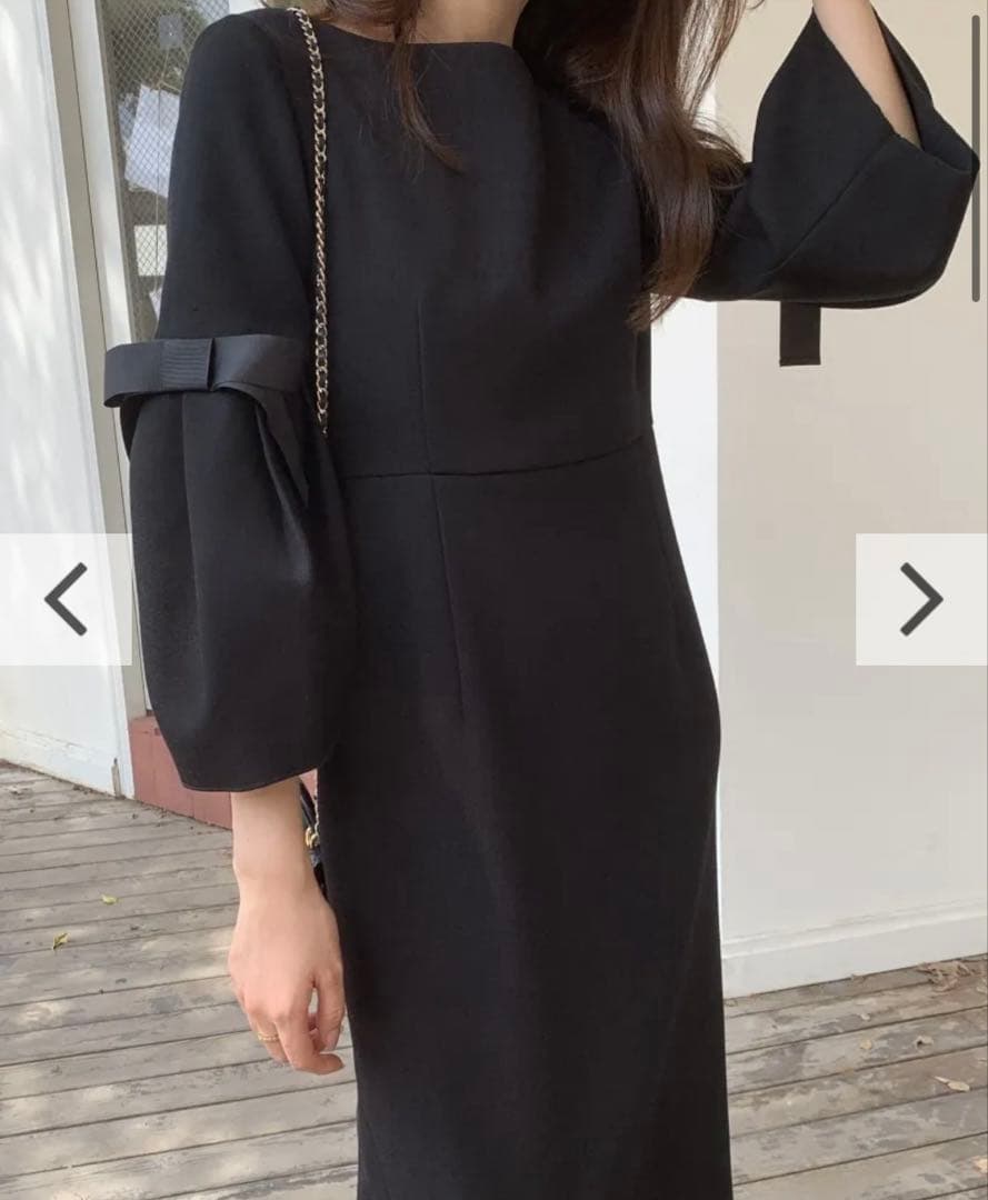 ワンピース birthdaybash PUFF RIBBON MIDI DRESS