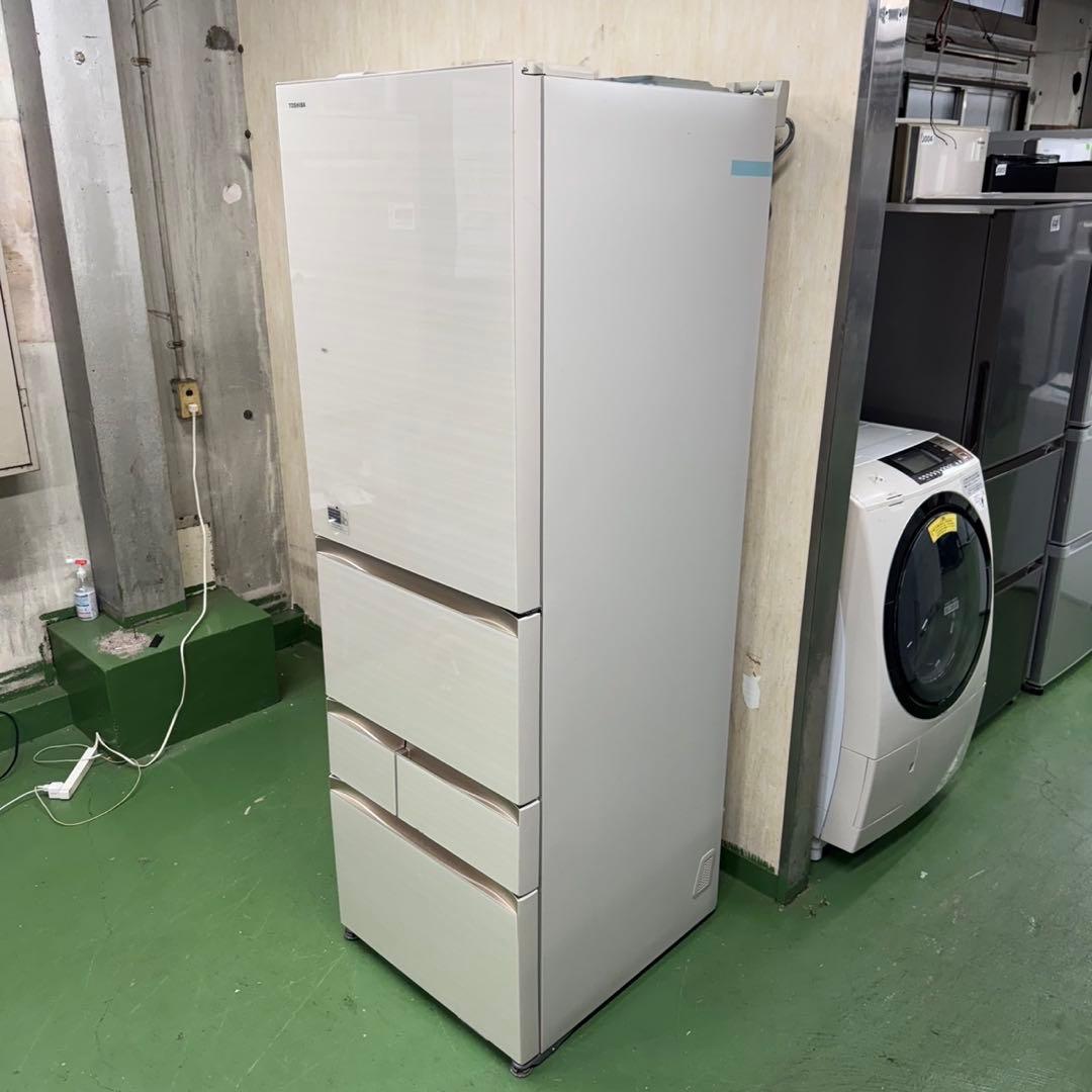 655 東芝 大型冷蔵庫 465L 400L強　小型　家庭用サイズ　自動製氷格安