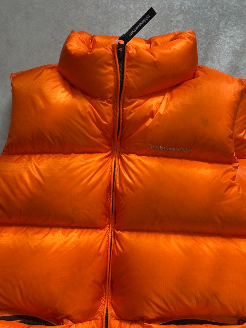 極美品 thisisneverthat 軽量 肉厚 PERTEX ダウン ベスト