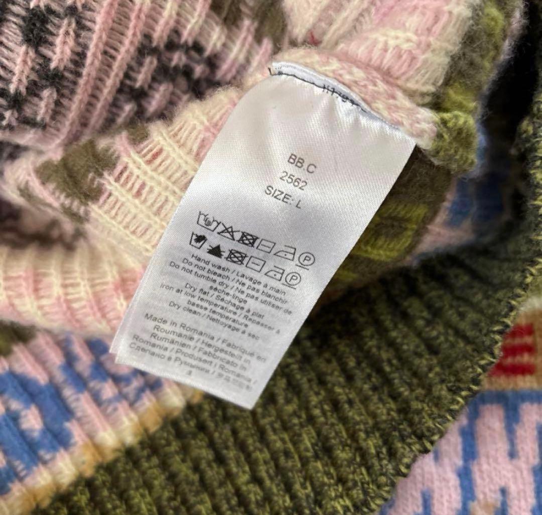 T*R様 GANNI マルチカラーロゴカーディガン L