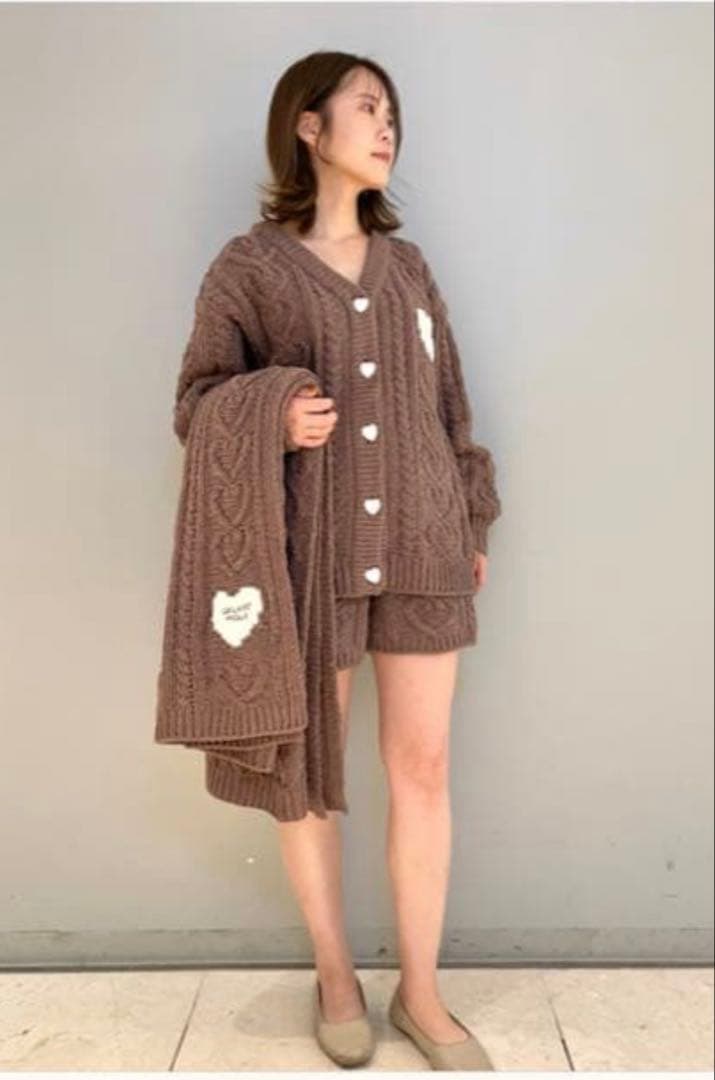 【新品未使用】ジェラートピケ　ハートアラン ブランケット