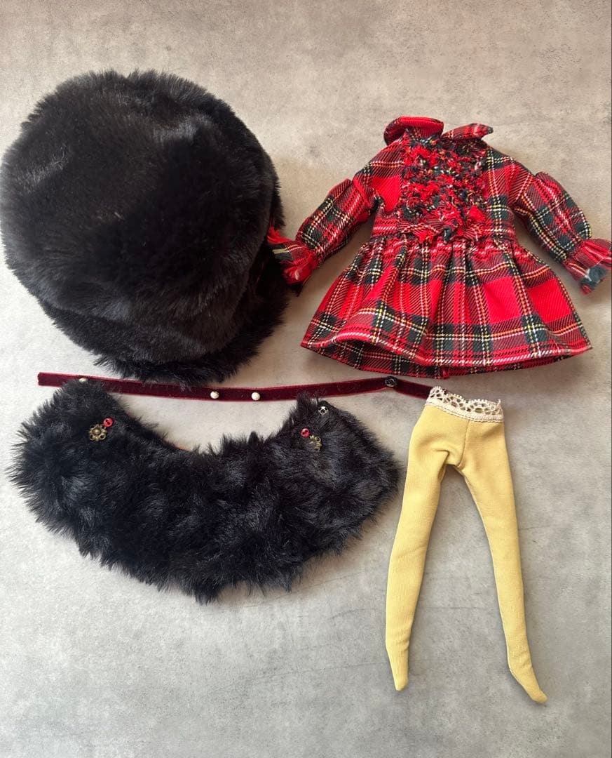 ＊専用＊ブライスアウトフィット☆兵隊さん風ワンピースセット☆赤☆花柄セット