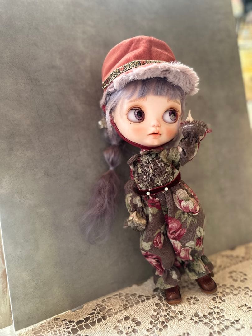 ＊専用＊ブライスアウトフィット☆兵隊さん風ワンピースセット☆赤☆花柄セット