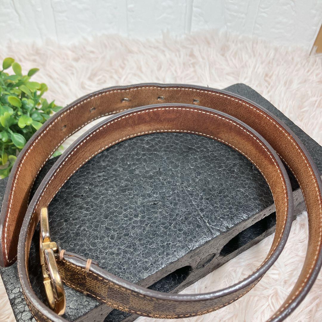 美品 ルイヴィトン ダミエ サンチュール ミニ ベルト ゴールド 即日発送