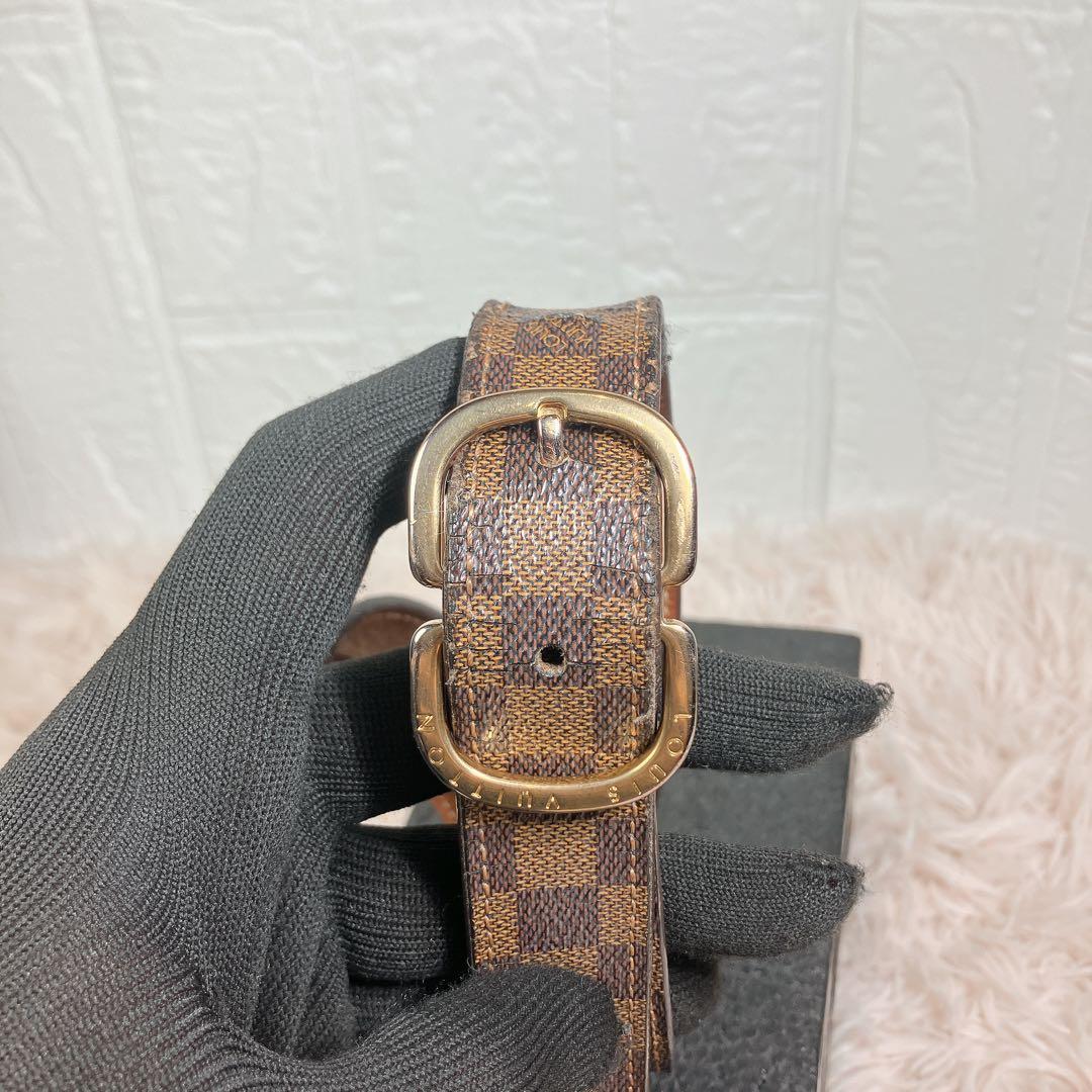 美品 ルイヴィトン ダミエ サンチュール ミニ ベルト ゴールド 即日発送