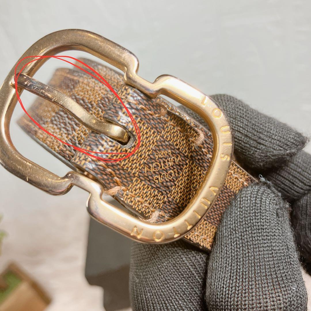 美品 ルイヴィトン ダミエ サンチュール ミニ ベルト ゴールド 即日発送