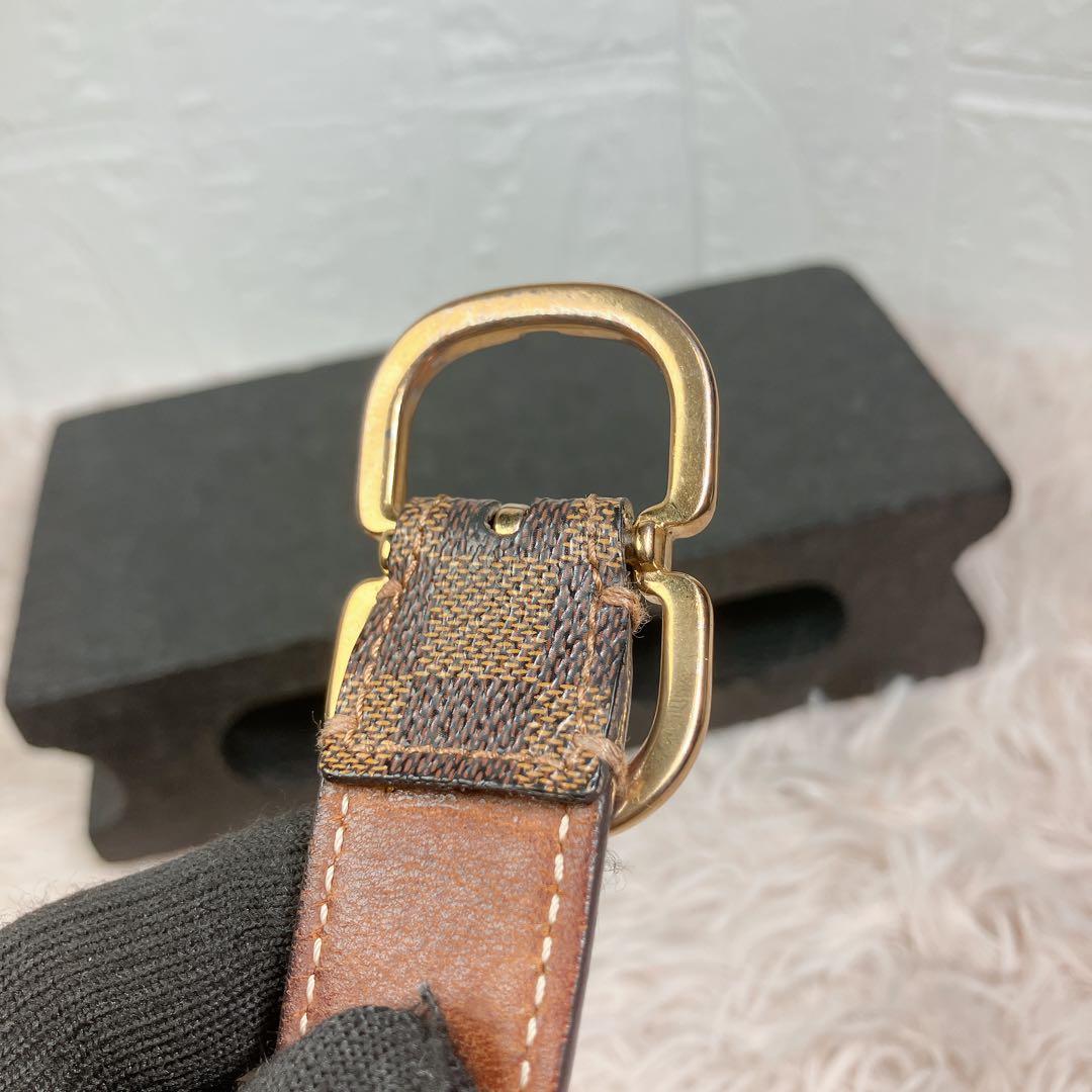 美品 ルイヴィトン ダミエ サンチュール ミニ ベルト ゴールド 即日発送