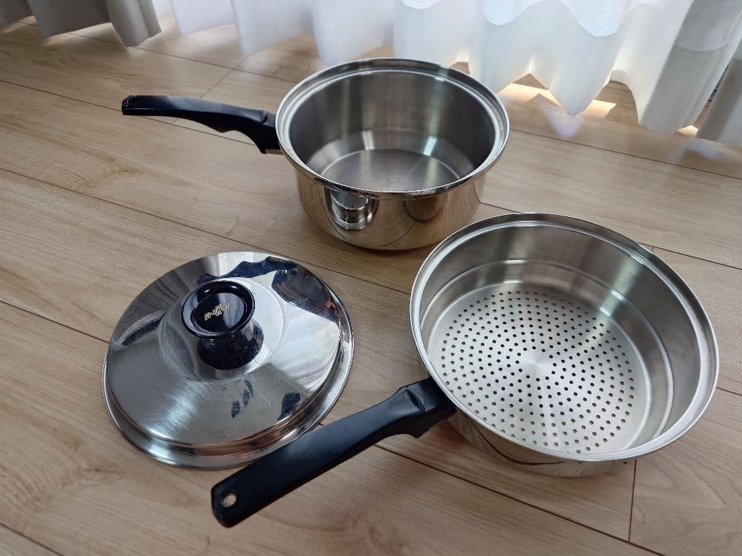 インコア　ステンレス 蒸し器セット 蓋付き