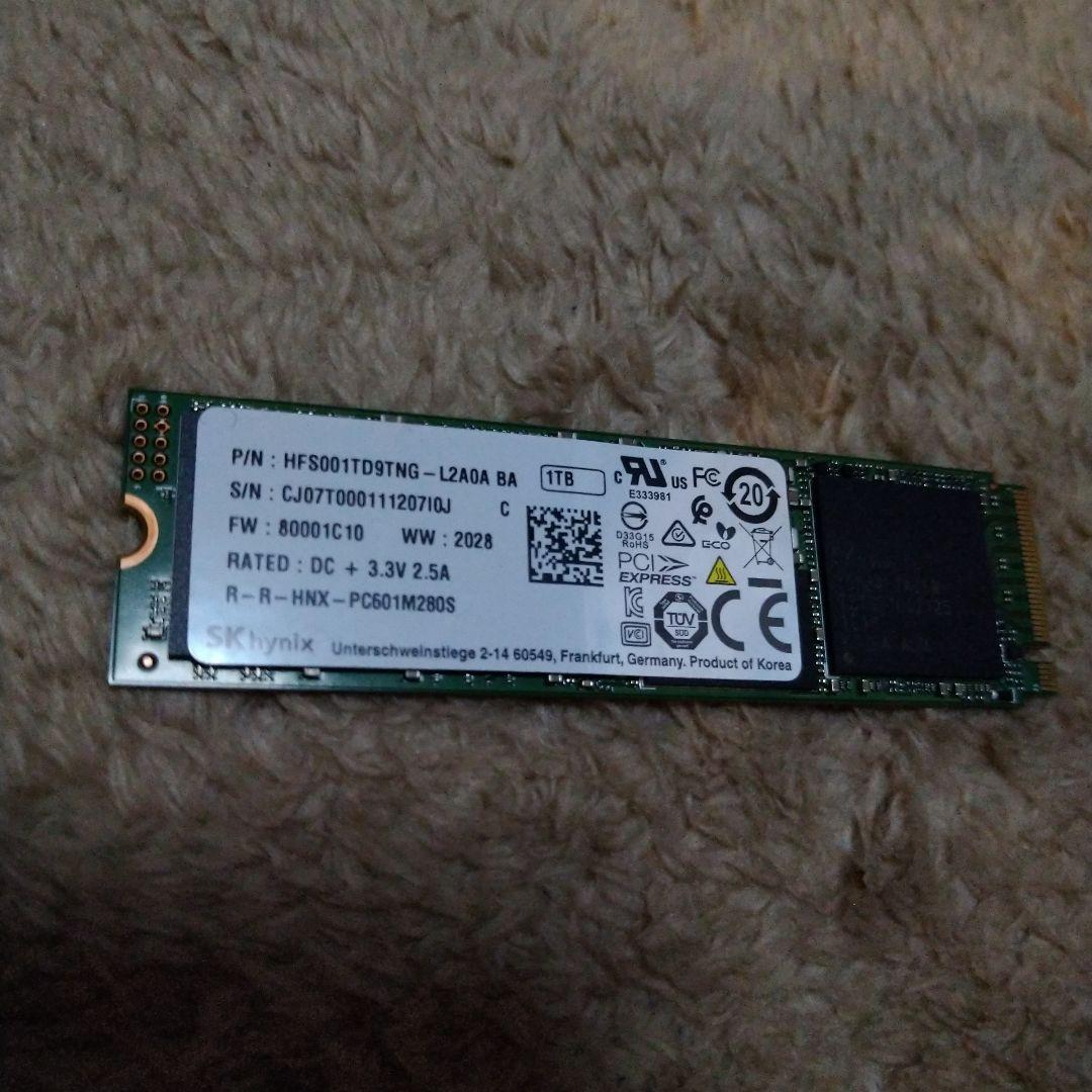内蔵型SSD SK hynix 1TB M.2 SSD HFS001ID9TNG