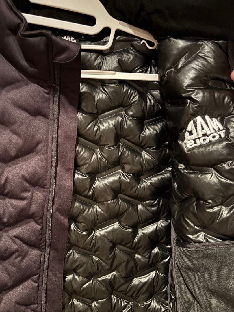 MACTOOLS マックツール シームレスベスト ブラック×ホワイト　Lサイズ