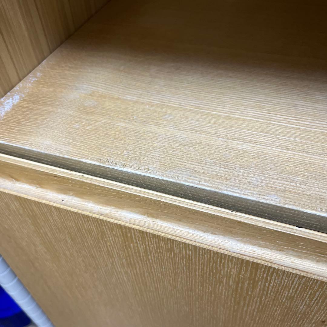 無印良品/ガラス扉付き収納棚/食器棚/ナチュラルウッド