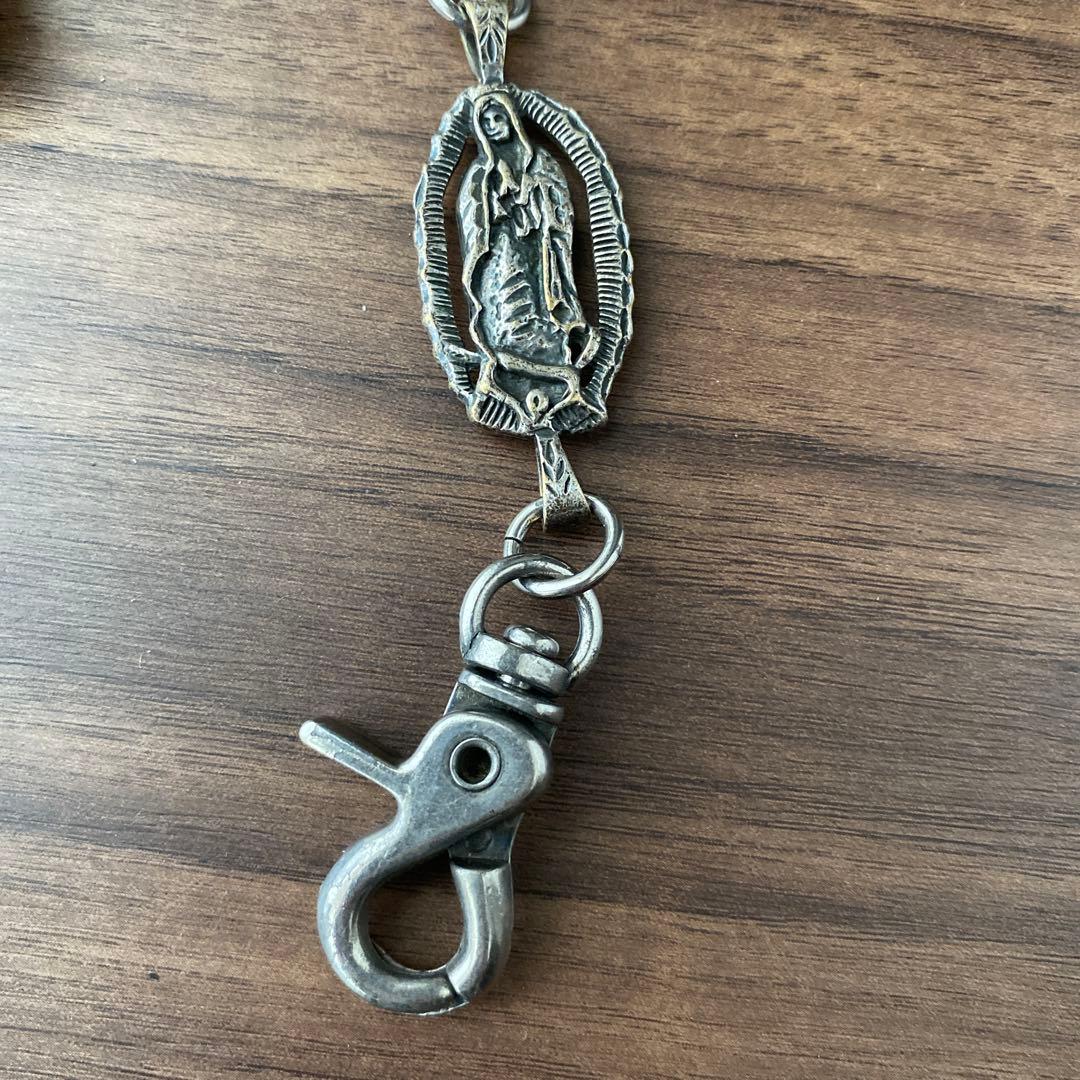 稀少CRIMIEシルバーウォレットチェーン　ドクロ　スカル